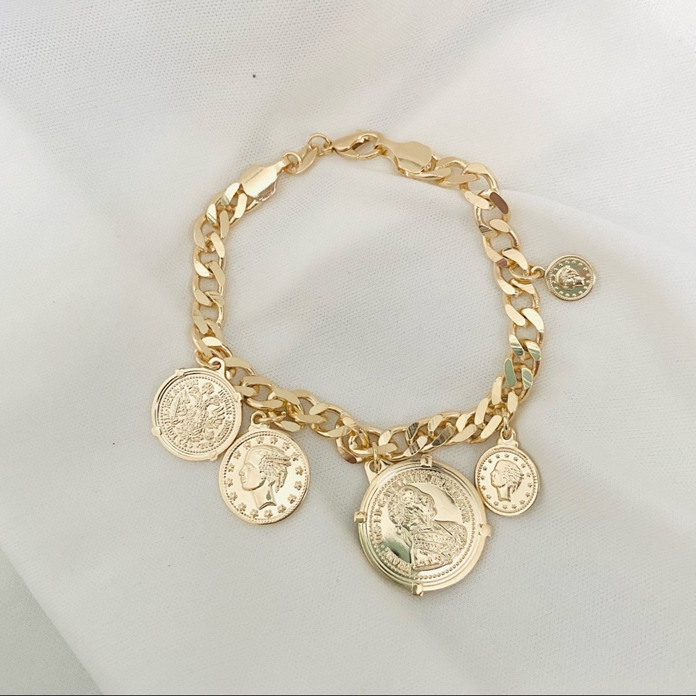 Coin Charm Bracelet